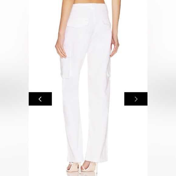 Superdown Bobbi Wide Leg Cargo Pants in White - Size Large - Picture 3 of 12